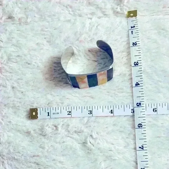 Vintage Stone and silver multi color bracelet - Picture 5 of 5